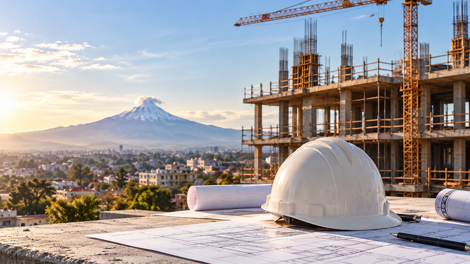 Construcción y paisaje mexicano, imagen ilustrativa